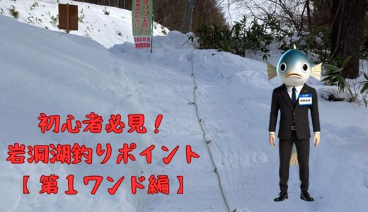 初心者必見！ 岩洞湖氷上ワカサギ釣りポイント － 第１ワンド編 －〖トイレ説明付〗
