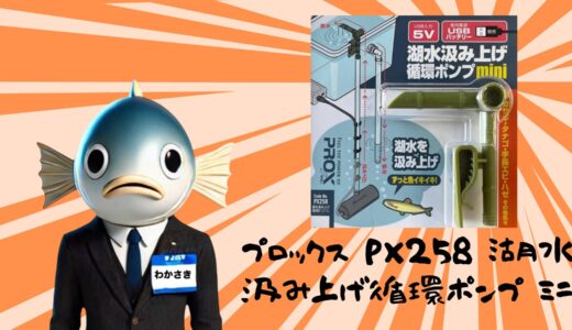 筧デザインのポンプで釣り場がまるで庭園⁉モバイルバッテリーで魚もゴキゲン！